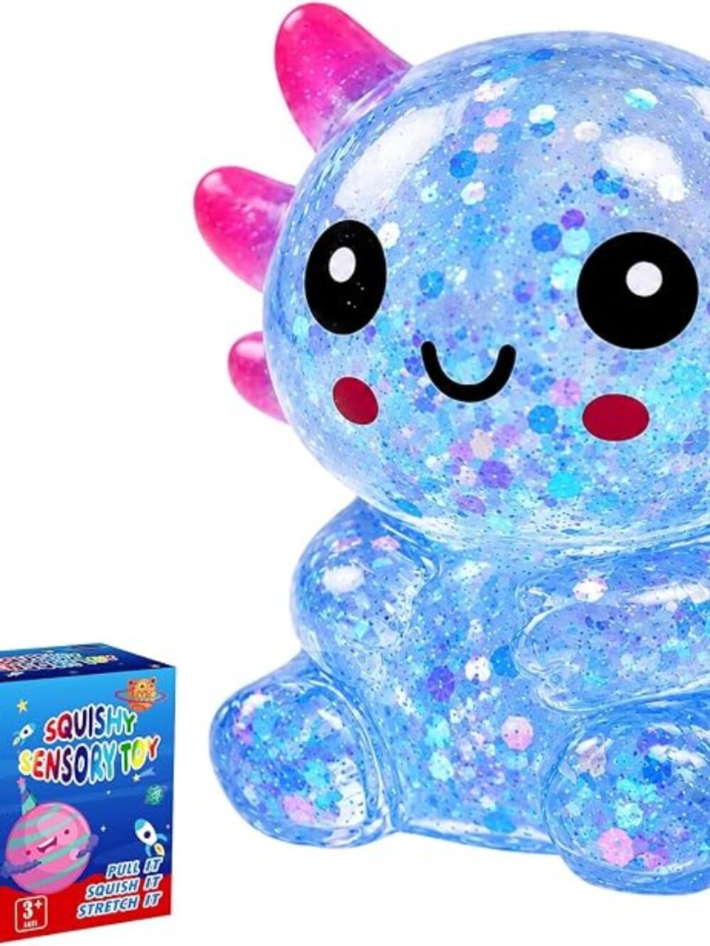 Stress Relief Fidget Toy, Soft Squishy Sensory Squeeze Toy(Blue)